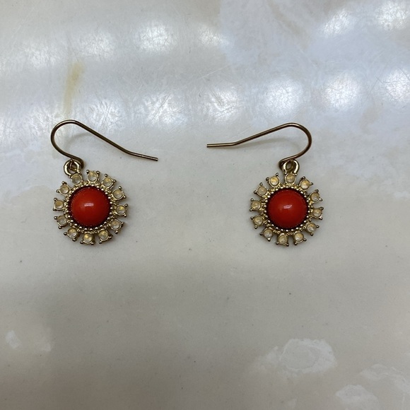 Charming Charlie Small Gold Sun Hoop Earrings - Picture 3 of 4